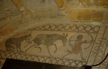 Roman mosaic of the Cathedrale of Lescar
