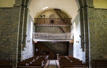 Balcon de l'église de l'abbaye de Sauvelade