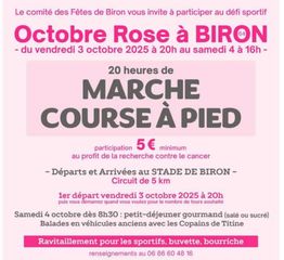 Octobre rose : Défi sportif - BIRON