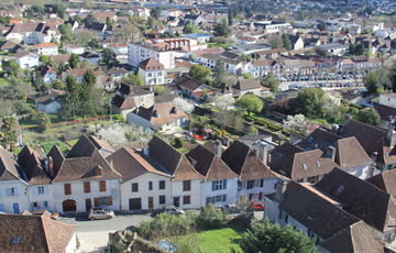 Viewpoint for Orthez from the Moncade Castle