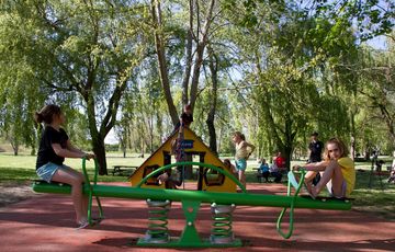 Le bonheur des enfants à la base de loisirs