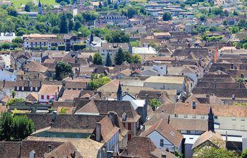 Orthez vu depuis le château Moncade