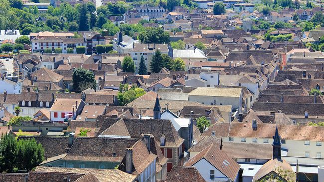 Orthez vu depuis le château Moncade