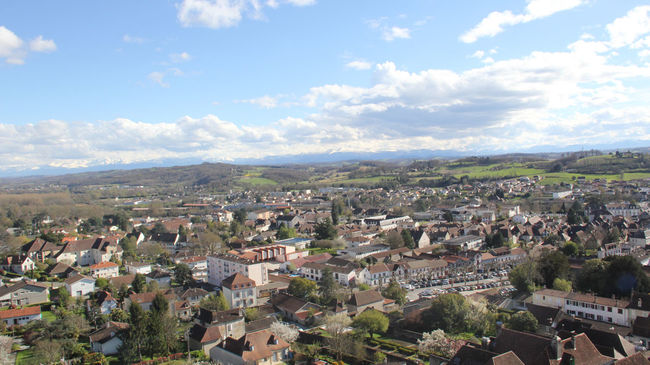 Vue panoramique sur Orthez depuis la Tour Moncade