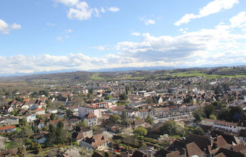 Vue panoramique sur Orthez depuis la Tour Moncade