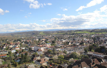 Vista de Orthez desde el Castillo Moncade