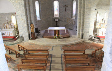 Choeur de l'église de Sauvelade sur la Voie du Puy-en-Velay