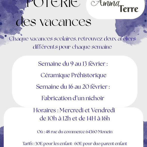 Atelier : Céramique Préhistorique - MONEIN