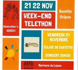 Téléthon - Concert : La Bande originale et Murmure du Layou - CASTETIS