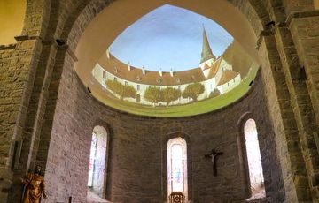 Spectacle son et lumières sur les voûtes de l'église de Sauvelade