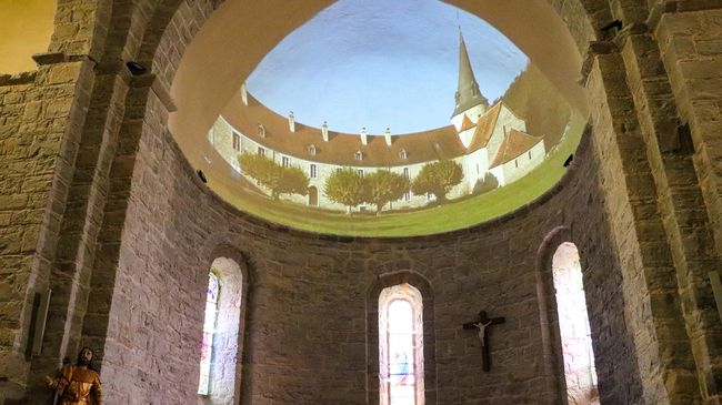 Spectacle son et lumières sur les voûtes de l'église de Sauvelade