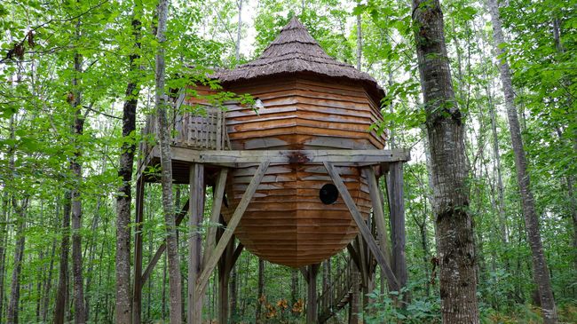 Cabane pour les familles aux Nids du Béarn à Loubieng