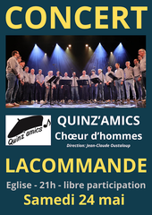 Concert : Chœur des Quinz'amics - LACOMMANDE