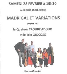 Concert : Madrigal et Variations - ORTHEZ