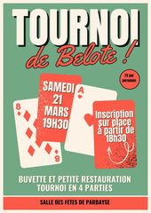 Tournoi de belote - PARBAYSE