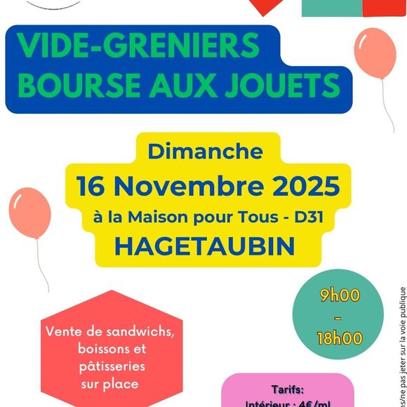 Vide grenier / Bourse aux jouets - HAGETAUBIN