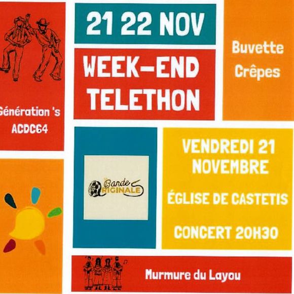 Téléthon - Concert : La Bande originale et Murmure du Layou - CASTETIS