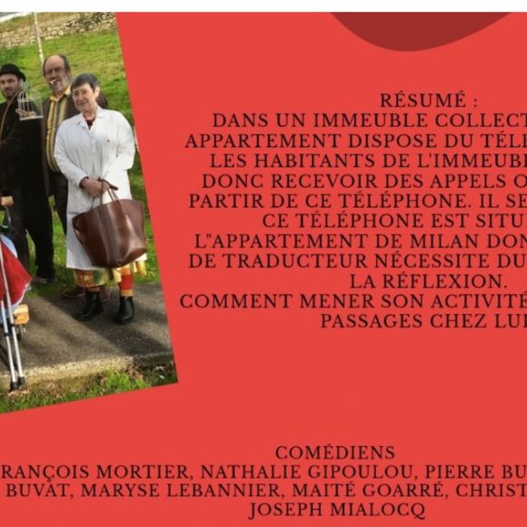 Théâtre : Laissez moi travailler - BONNUT