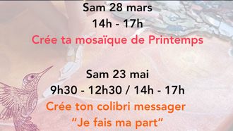 Atelier : Crée ta mosaïque de printemps - LOUBIENG