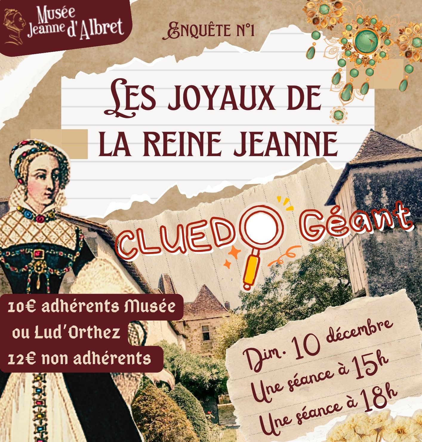 Cluedo géant : Les joyaux de la Reine Jeanne - ORTHEZ