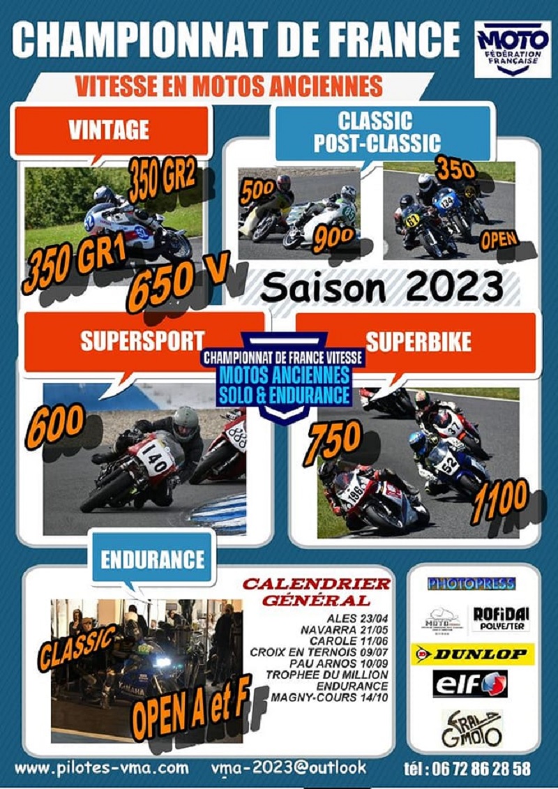 Championnat de France Vitesse Motos Anciennes - ARNOS