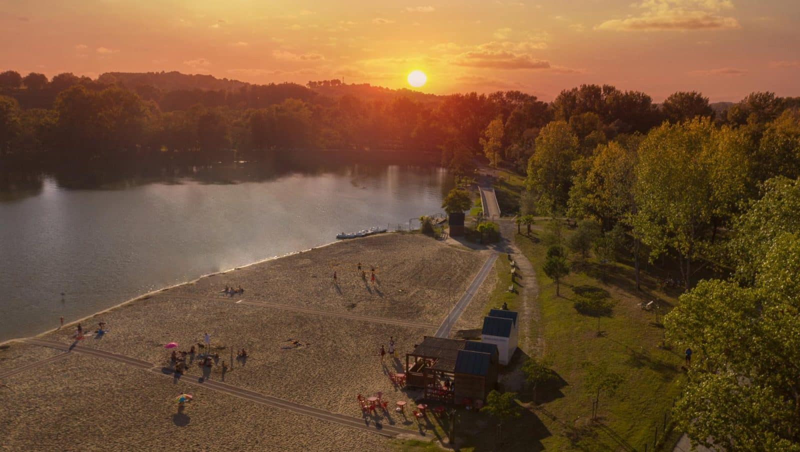 coucher de soleil sur la plage