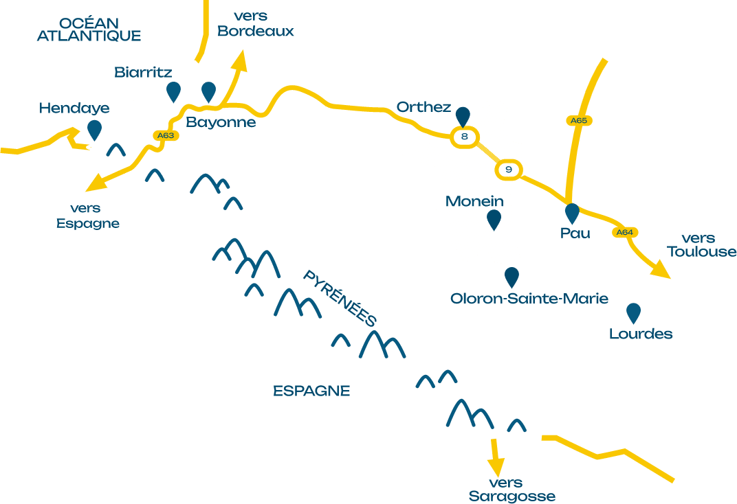 Carte cœur de Béarn