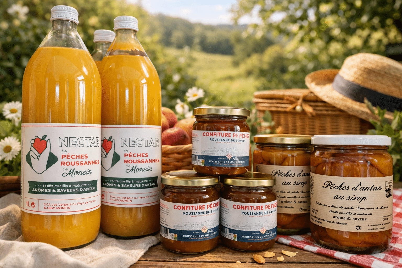 Produits à base de pêches Roussanne