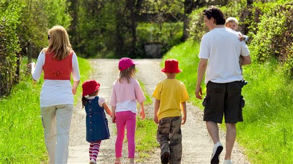 Marche familiale et repas