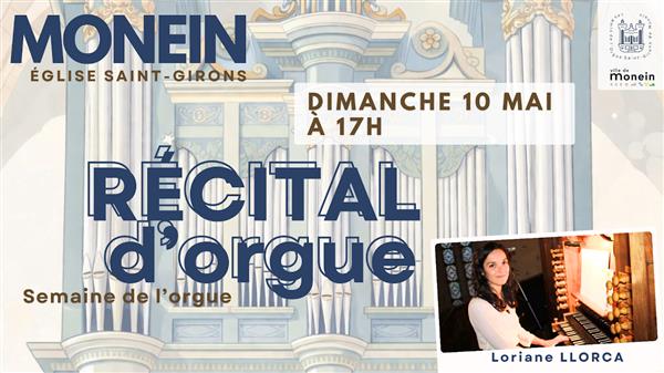  Récital d'orgue : Loriane LLORCA 